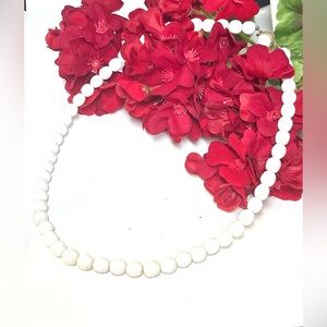 Vintage Milk Glass Necklace